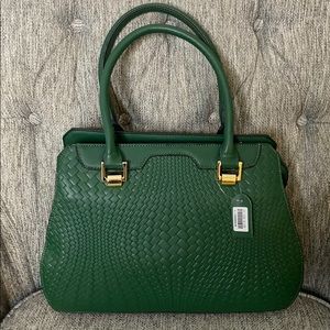 Green Faux Leather Purse